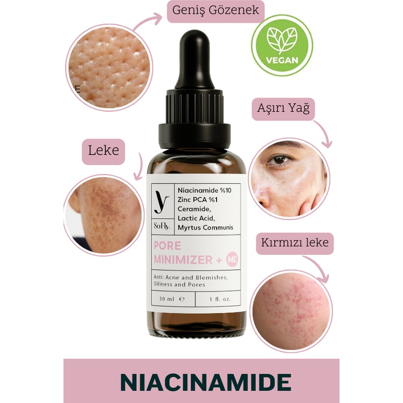 So Fly Pore Minimizer +mc Gözenek Sıkılaştırıcı Niacinamide Serum 30ml
