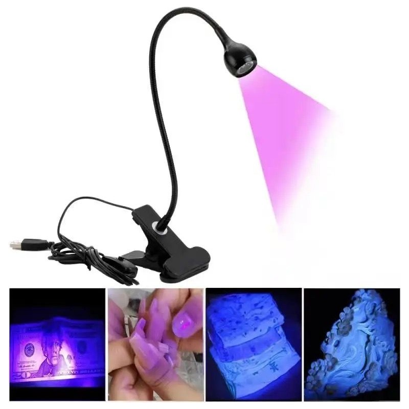 Anil Professional Cosmetics 3W Uv LED Tırnak Kurutucu Esnek Klipsli Masa USB Jel Kurutma Lambası Beyaz