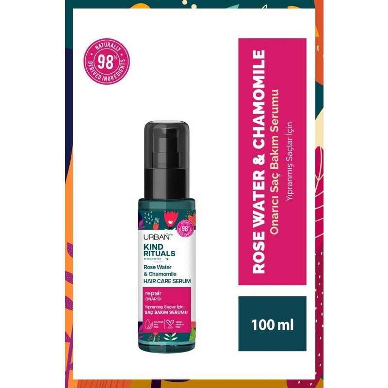 Urban Care Kind Rituals Onarıcı Saç Bakım Serumu 100 ml %98 Doğal İçerik ile Elektriklenmeyi Önler