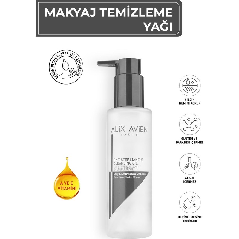 Alix Avien 120 ml One-Step Makyaj Temizleme Yağı Tüm Cilt Tipleri İçin Hindistan Cevizi Yağı İçerir