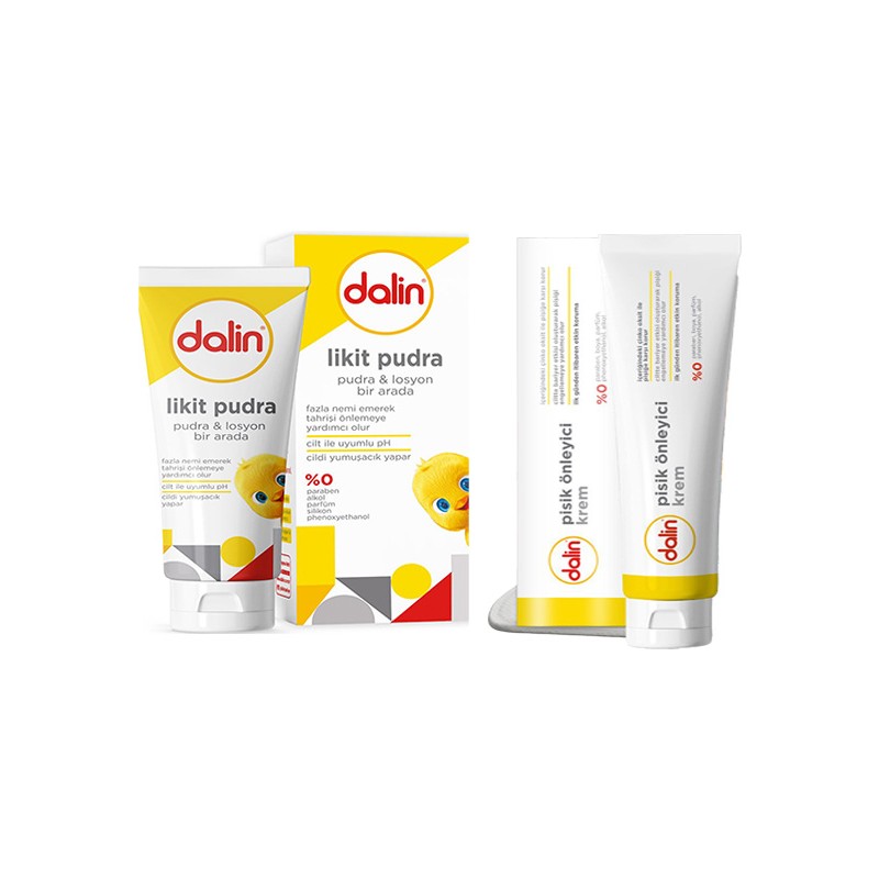 Dalin 2'li Set -Pişik Kremi 100 ml ve Likit Pudra 100 ml