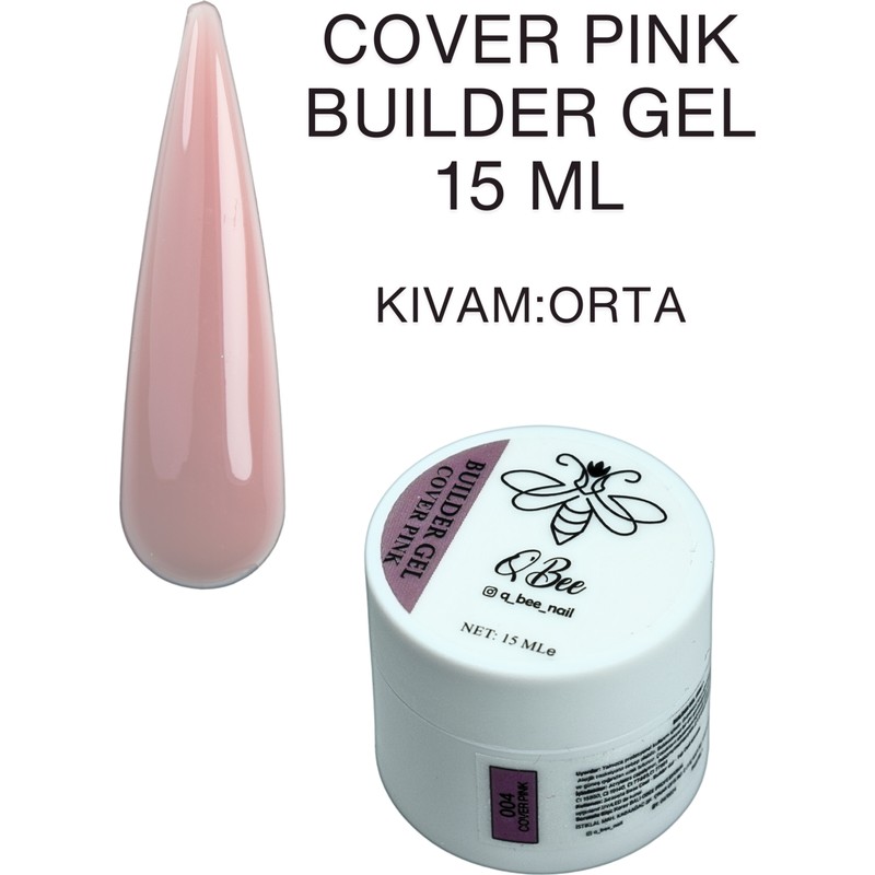 Qbee PROFESSIONAL 15ml Koyu Pembe Protez Tırnak Jeli Builder Gel Özellikli Yüksek Kalite