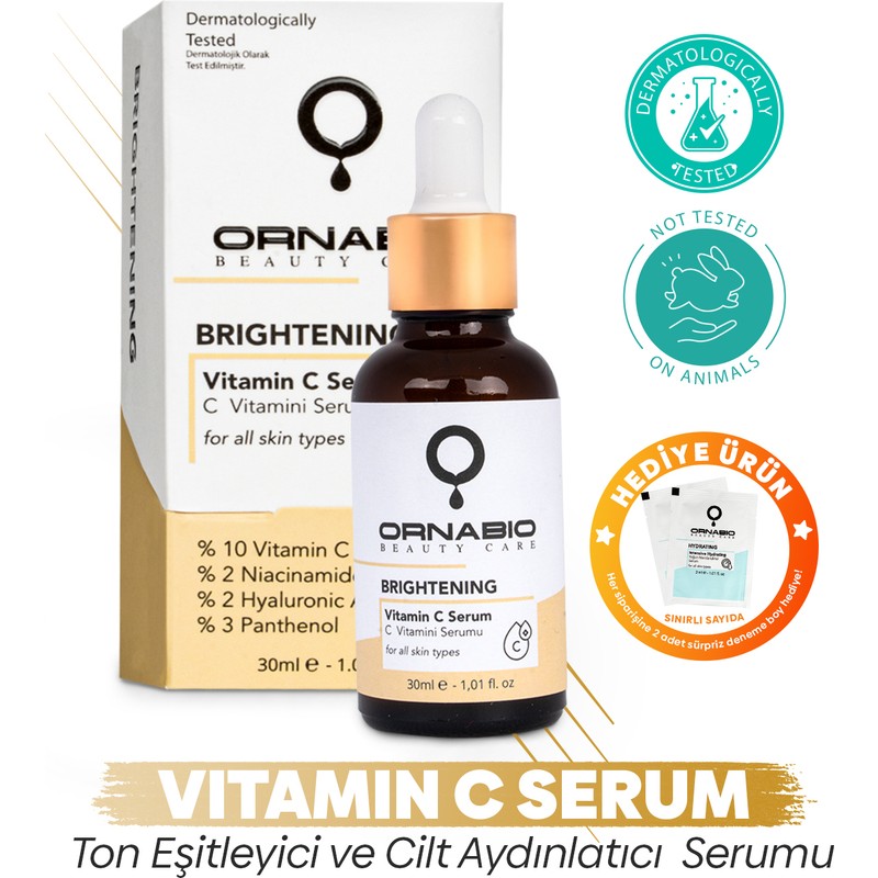 Ornabio C Vitamini Bakım Serumu - Niacinamid Hyaluronic Acid Panthenol 30 ml