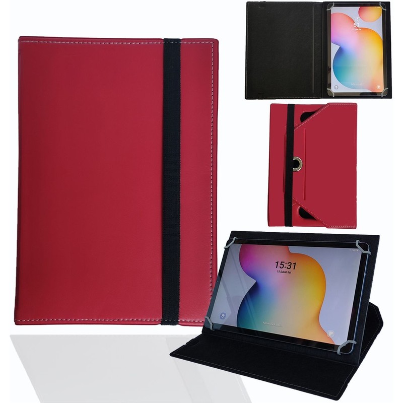 Alcatel Pıxı 3 (10) Wi-Fi 10.1" IPS Tablet Uyumlu Standlı Üniversal Kapaklı Tablet Kılıfı