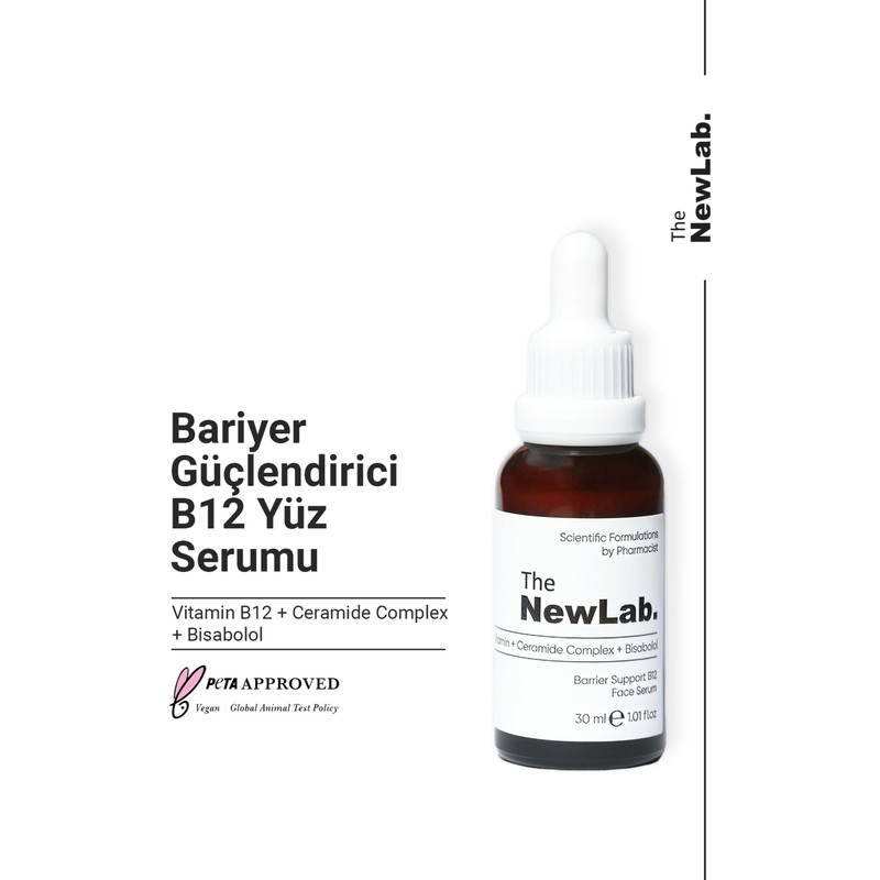 The NewLab. The NewLab Bariyer Güçlendirici B12 Yüz Serumu Tüm Cilt Tipleri İçin Onarıcı Hyaluronik Asit 30 ml