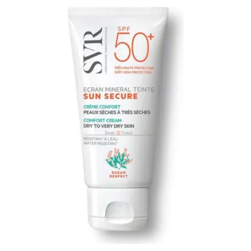 SVR Sunsecure Ecran Mineral Renkli Güneş Kremi 50 ml SPF50+ Kuru Ciltler İçin Koruma