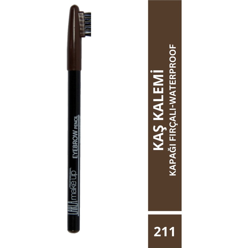 Carla Özel Fırça Kapaklı Kaş Kalemi (Açık Kahverengi) - Eyebrow Pencil No: 211