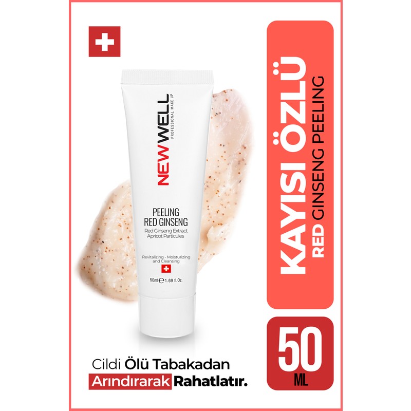 New Well Kırmızı Ginseng Peeling 50 ml Cildi Ölü Tabakadan Arındırır ve Rahatlatır