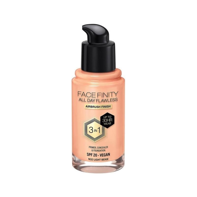 Max Factor Facefinity 3in1 Fondöten No: 32 Light Beige