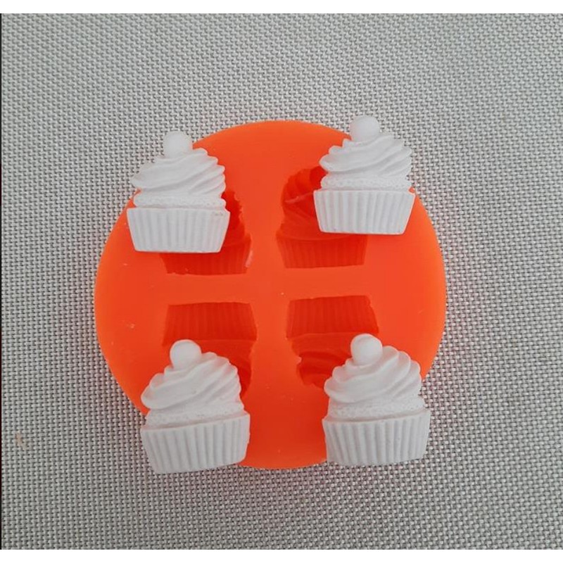 İpek Hobi Ipek Hobi 4'lü Cup Cake Sabun Kalıbı ve Kokulu Taş Kalıbı