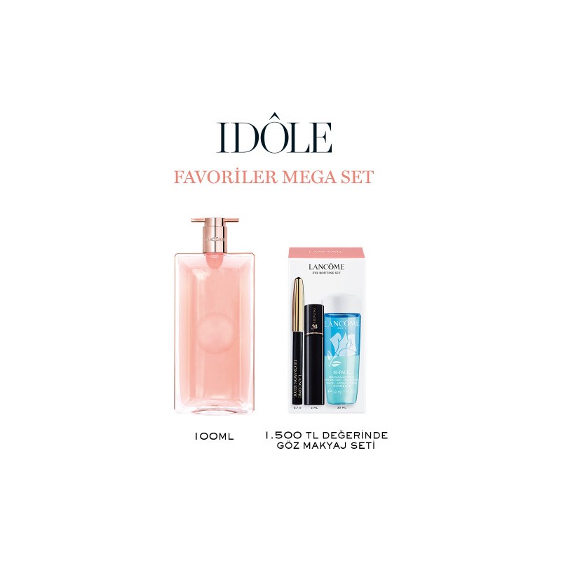 Lancome Idôle 100ML Büyük Boy Parfüm & Göz Makyajı Favoriler Mega Set 7829999999203