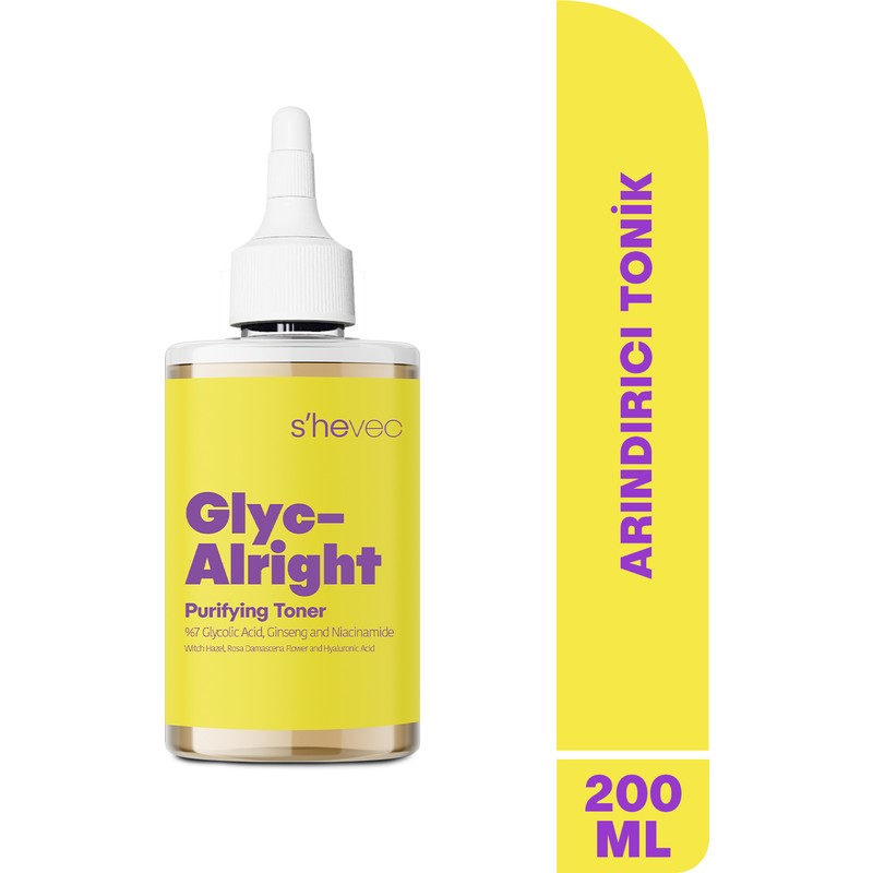 S'hevec S'he Vec Gözenek Sıkılaştırıcı ve Leke Karşıtı Glikolik Asit 200 ml Vegan Tonik Glyc–Alright