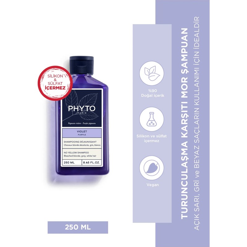 Phyto Mor Şampuan Boyalı Saçlar İçin Renk Yoğunlaştırıcı Etki 250 ml Bitki Özlü