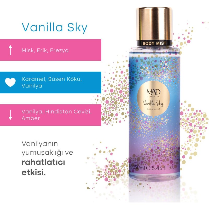Mad Parfüm Vanilla Sky 250 ml Vücut Spreyi