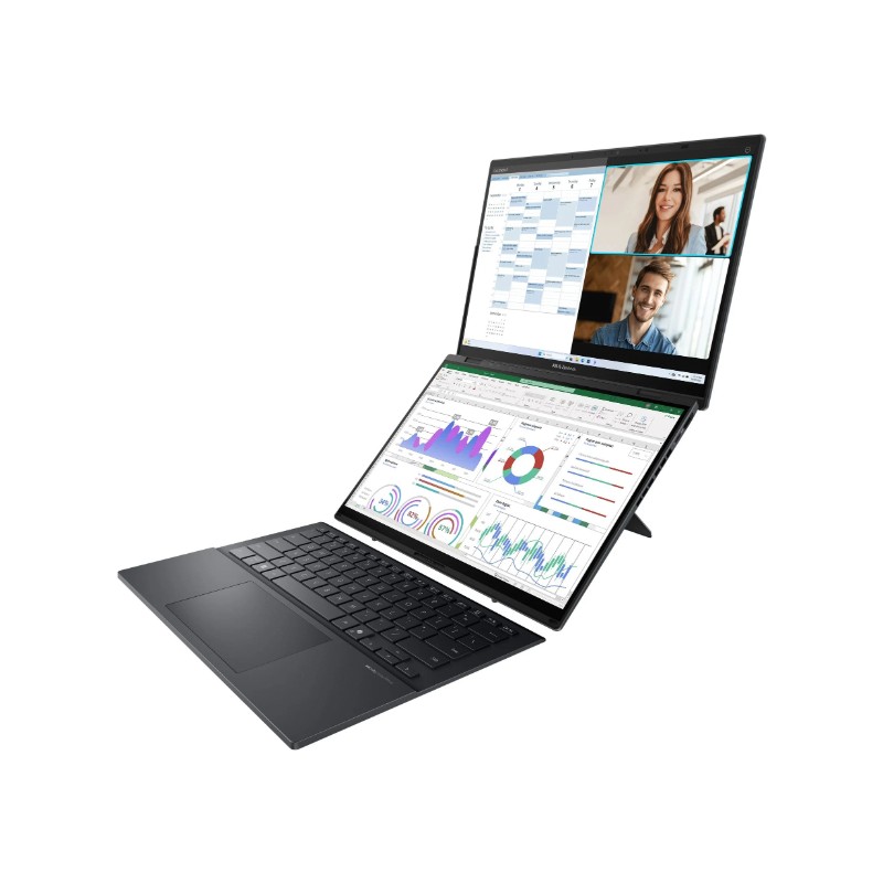 Asus Zenbook Duo UX8406 UX8406CA-PZ210W Intel Ultra 9 285H 32GB Ram 2TB SSD 14 Inç OLED Dokunmatik Windows 11 Taşınabilir Bilgisayar - En Uygun Fiyatlarla Piinti'de