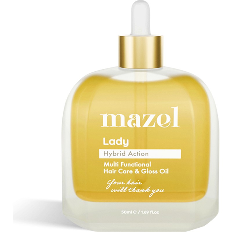 Mazel Hair Care Lady Durulanmayan Saç Bakım Yağı 50 ml – Parlaklık Veren, Vegan, Çiçek Kokulu, Her Saç Tipine Uygun