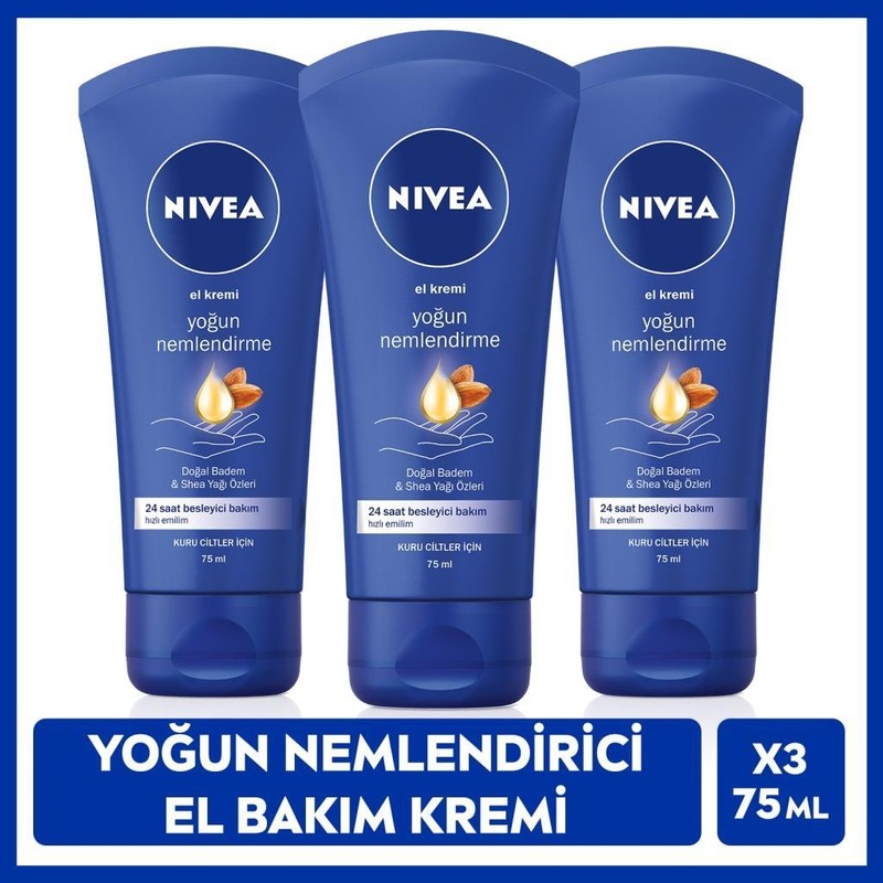 Nivea Nıvea Besleyici ve Derinlemesine Bakım El Kremi 75 ml x 3