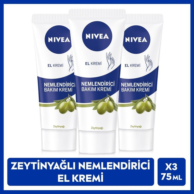 Nivea Nıvea Nemlendirici Bakım El Kremi 75 ml - Zeytin Yağı x 3