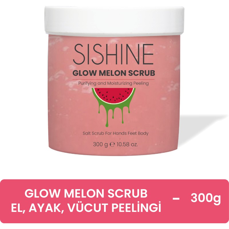 Sis Shine Cosmetic Karpuzlu Arındırıcı El, Ayak Ve Vücut Peelingi - Glow Melon Scrub