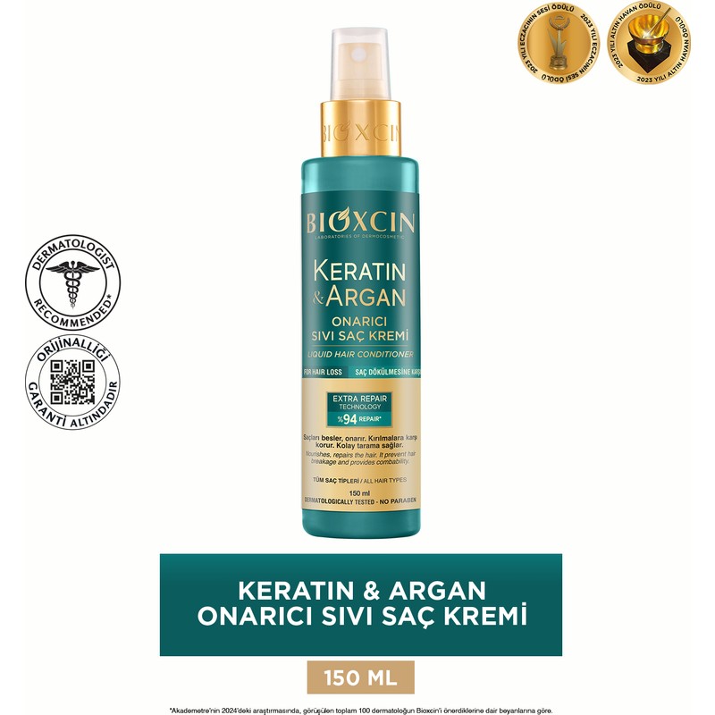 Bioxcin Keratin Argan Onarıcı Sıvı Saç Kremi 150 Ml