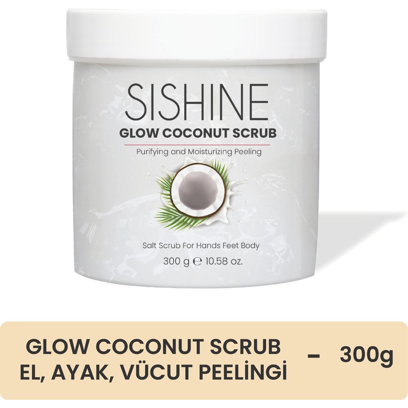 Sis Shine Cosmetic Hindistan Cevizli Nemlendiricili El, Ayak Ve Vücut Peelingi - Glow Coconut Scrub