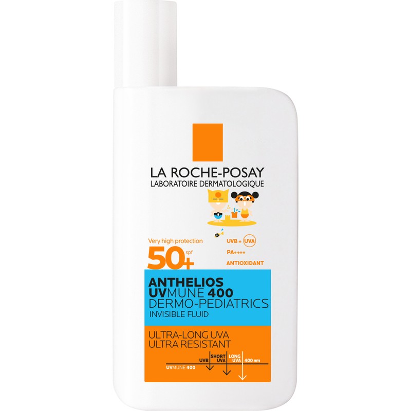 La Roche-Posay Dermo Pediatrics Uvmune 400 Invisible Fluid SPF50+ Yüz Güneş Kremi- Çok Hassas Ciltler ve Çocuklar İçin