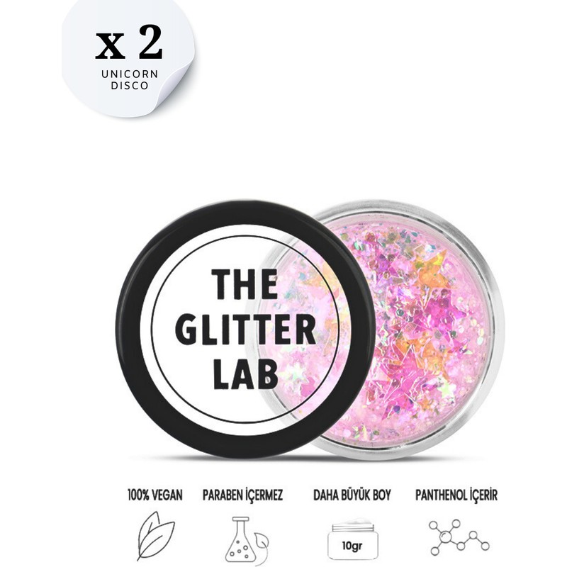 The Glitter Lab 2 Adet Unicorn Disco Glitter – Avantajlı Paket