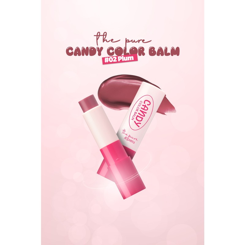 MISSHA Dudakları Nemlendiren Parlak Bitişli Renkli Dudak Balmı A'pıeu The Pure Candy Color Balm No.02 Plum