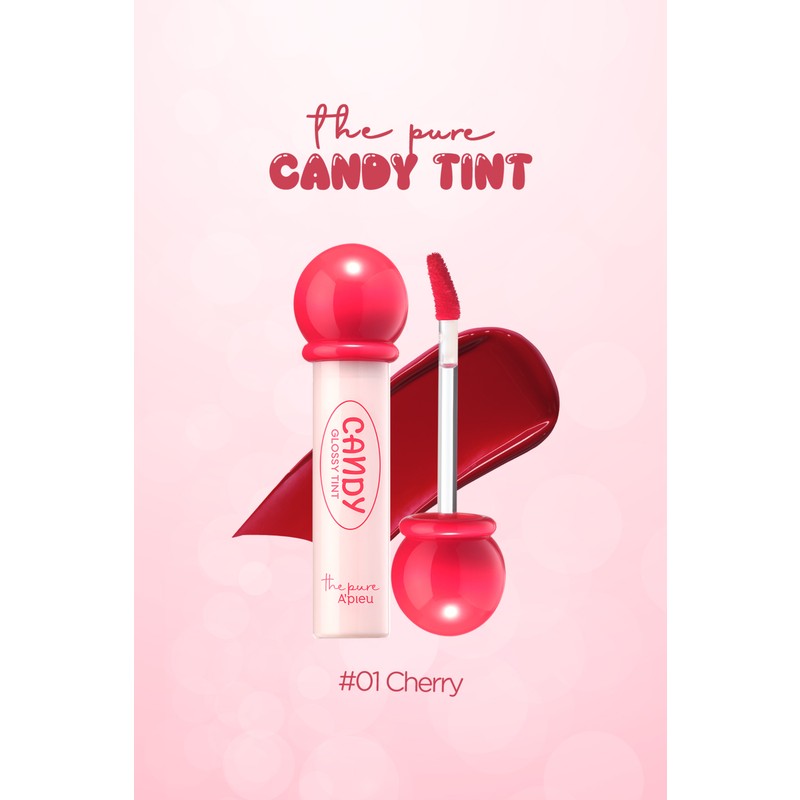 Missha Türkiye Uzun Süre Kalıcı, Parlak Bitişli, Su Bazlı Tint A'PIEU The Pure Candy Tint (No.01 Cherry)