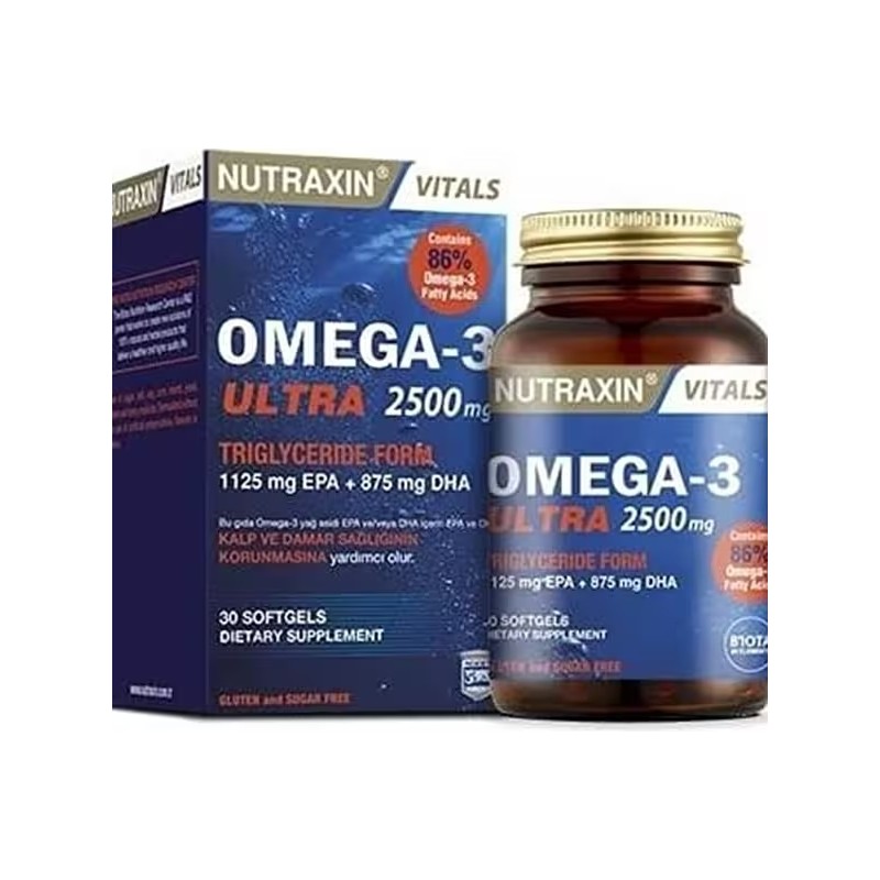 Nutraxin Vitals Omega-3 Ultra 2500 mg 30 Softgel
