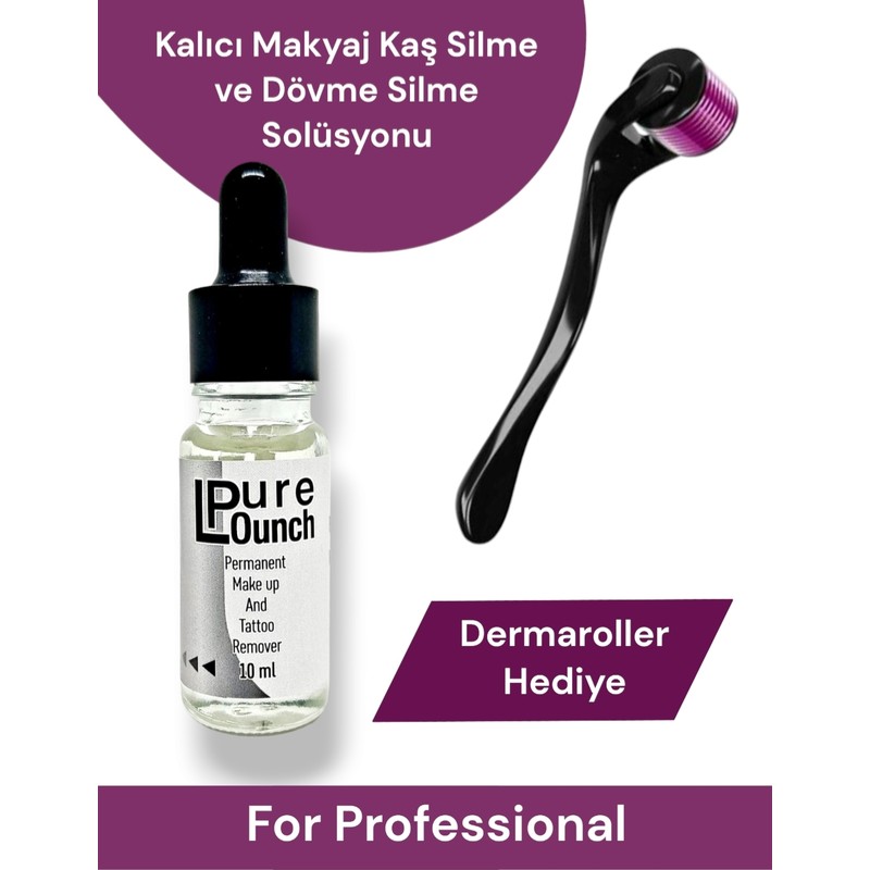 Purlounch Kalıcı Makyaj Kaş Silme ve Dövme Silme Solüsyonu, Tattoo Remover 10 ml
