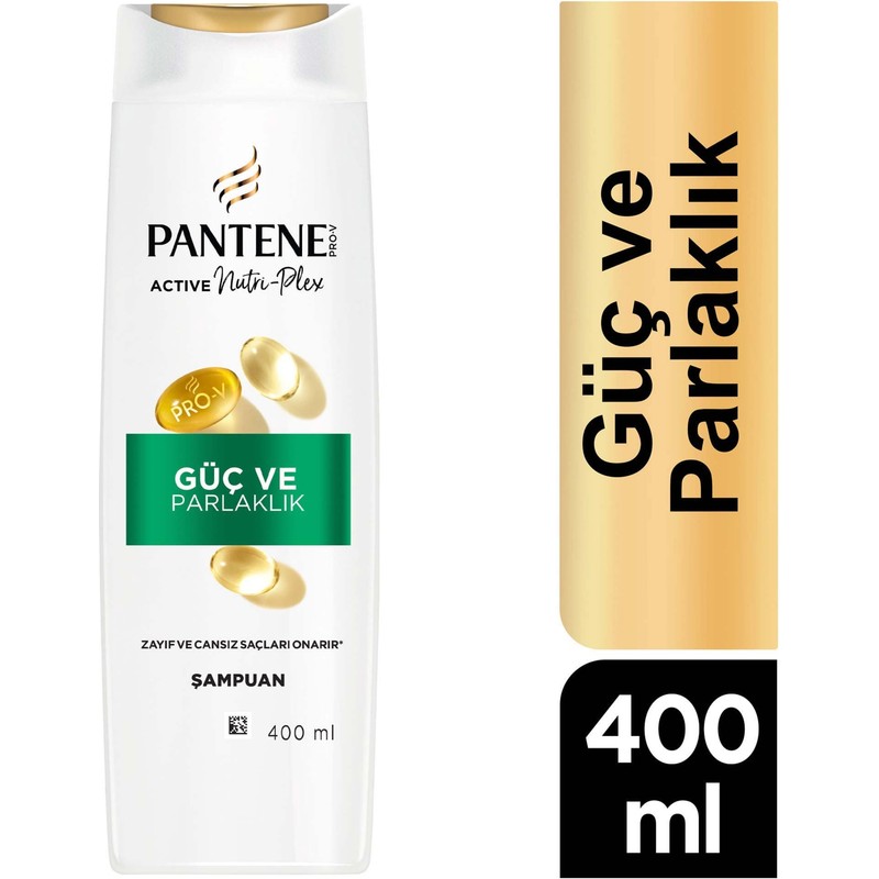 Pantene Güç Ve Parlaklık Şampuan 400Ml Sülfatsız Güçlendirici Etki ile Boyalı Saçlar İçin