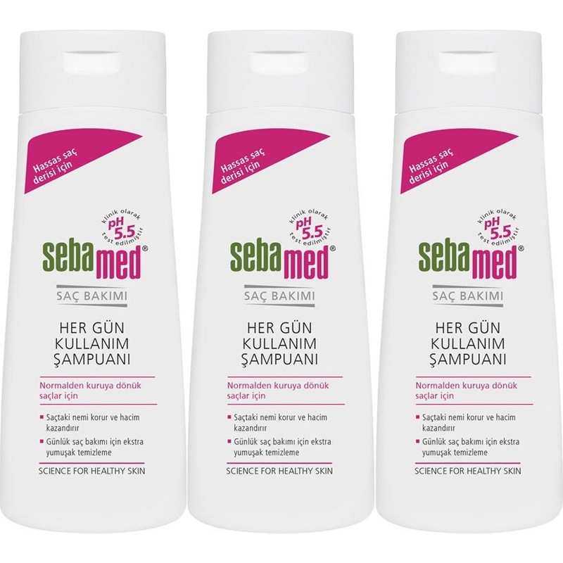Sebamed Şampuan 400ML Hergün Kullanım (Tüm Saç Tipleri Için) (3 Lü Set)