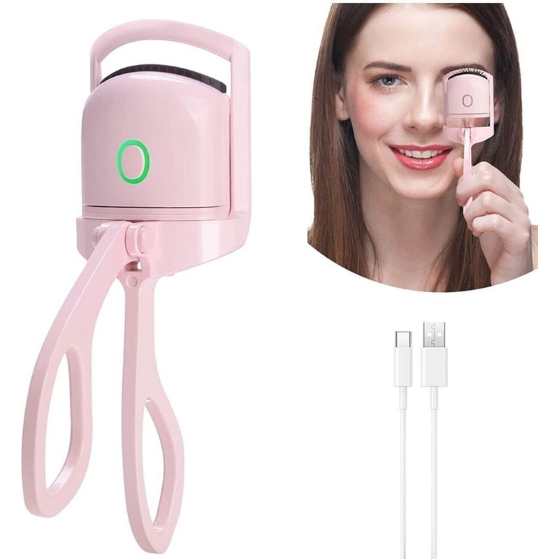 Synee Taşınabilir Elektrikli Kirpik Kıvırıcı Kirpik Lifting Pembe Renkli Pratik Makyaj Aracı