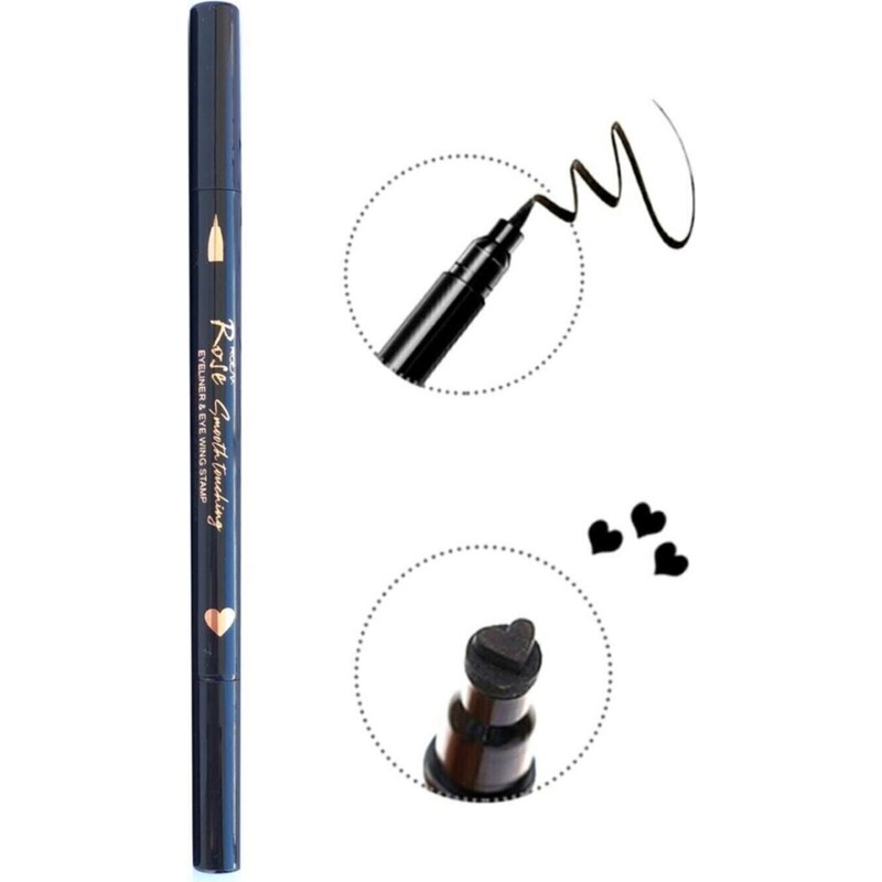 Roesia Rose Cosmetics Rose Kalp Desenli Çift Uçlu Eyeliner Göz Makyajında Etkileyici Görünüm