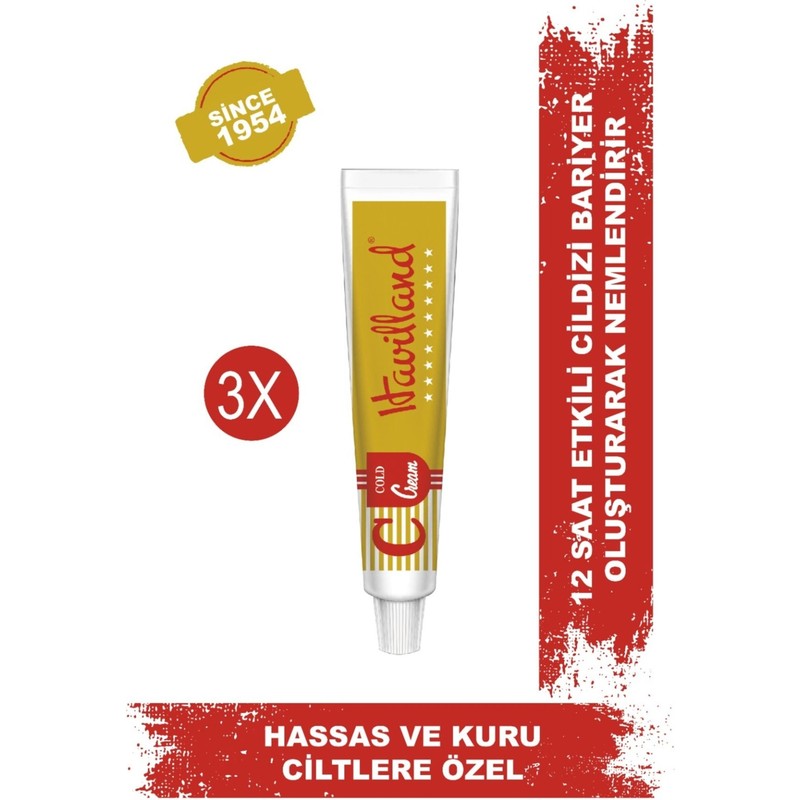 Havilland Hassas ve Kuru Ciltlere Özel Koruyucu Nemlendirici Yağlı Krem 40ML x 3 120ML
