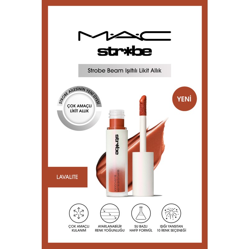 Mac Strobe Beam Işıltılı Çok Amaçlı Likit Allık - Lavalite 4.3 ml