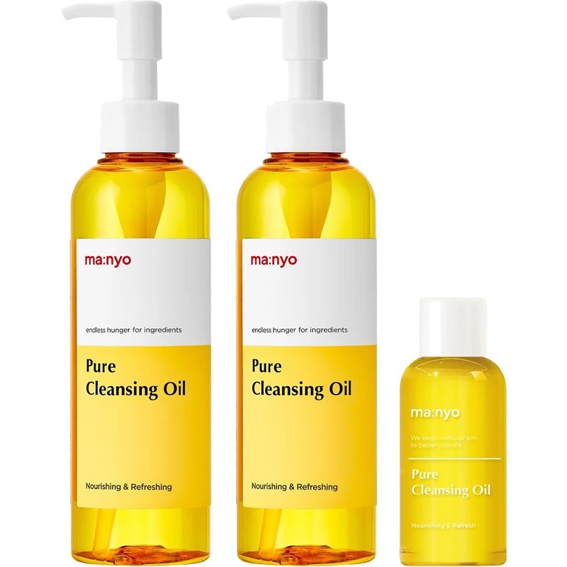 Ma:nyo Pure Cleansing Oil Cilt Temizleyici Yağ Set Tüm Cilt Tipleri İçin Argan Yağı 455 ml