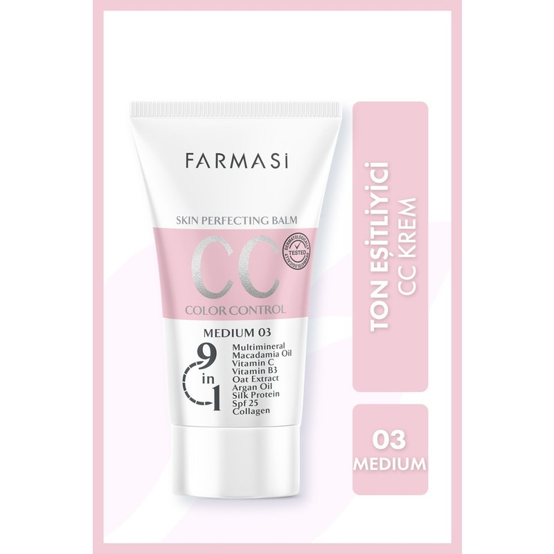 Farmasi 50 G CC Krem Medıum 03 Orta Karma Ciltler İçin Canlandırıcı Etki ve E Vitamini