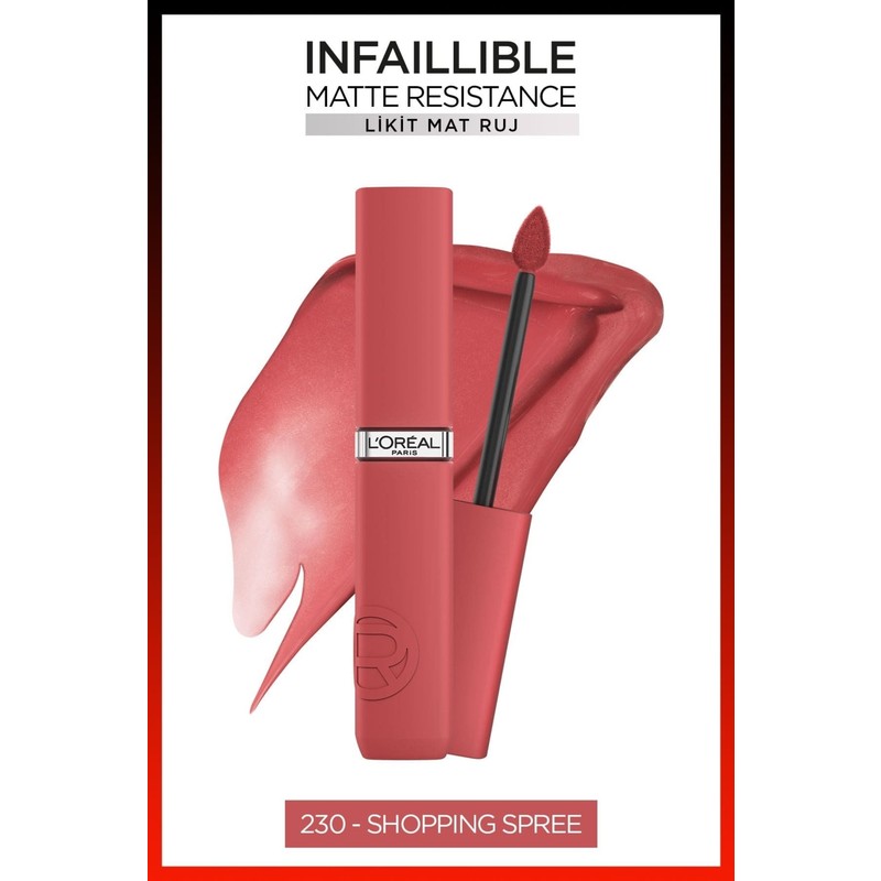L'Oréal Paris Infaillible Matte Resistance Likit Mat Ruj - 230 Shopping Spree