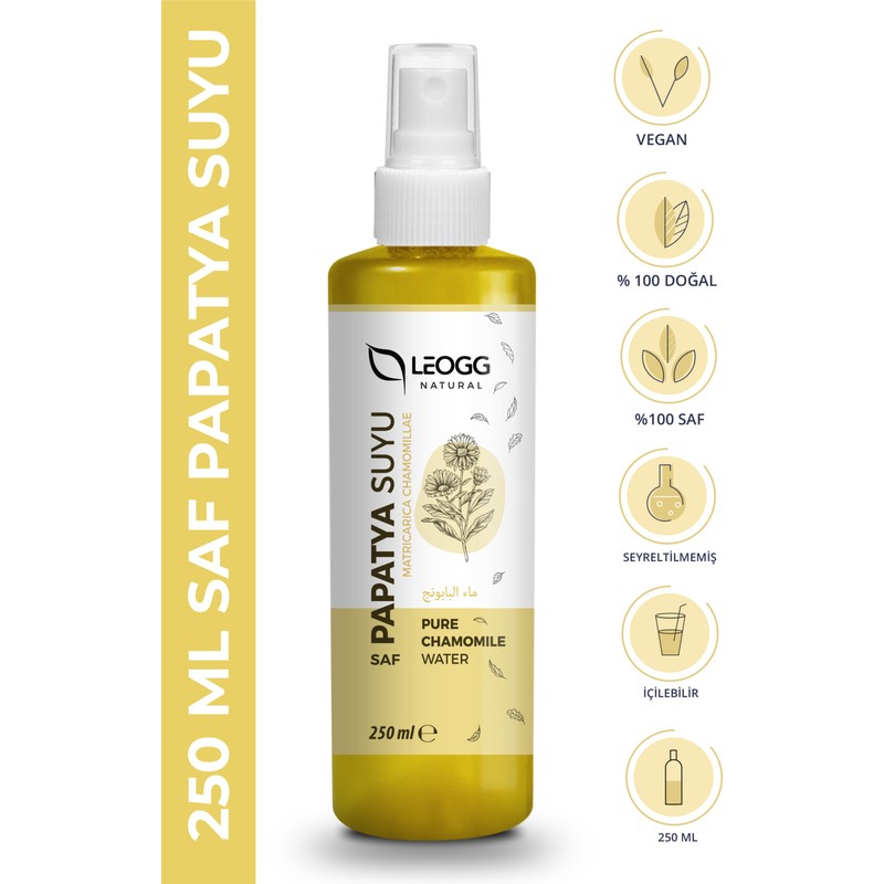 Leogg Natural Saf Papatya Suyu 250 ml Doğal Saç Açıcı Tonik Parlaklık ve Nemlendirici Etki