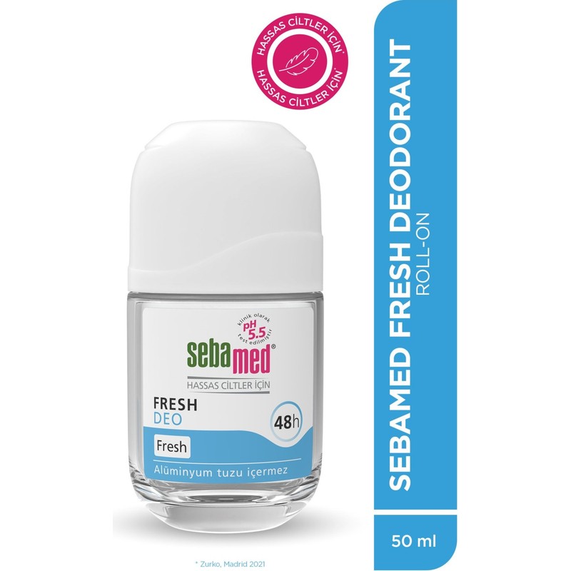Sebamed Ter Kokusu Önleyici 48 saat etkili Hassas Ciltler için Kadın Erkek Roll-On Deodorant Fresh 50ml