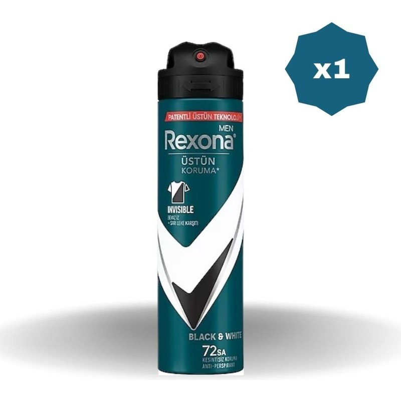 Rexona Deo Men Adv Invisible Black&white Spr: 150 ml - 1 Adet