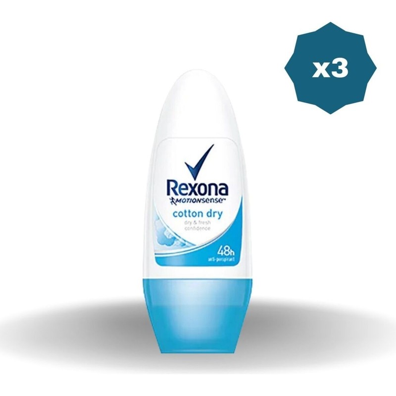 Rexona Roll-On Cotton Dry 50 ml - 3 Adet