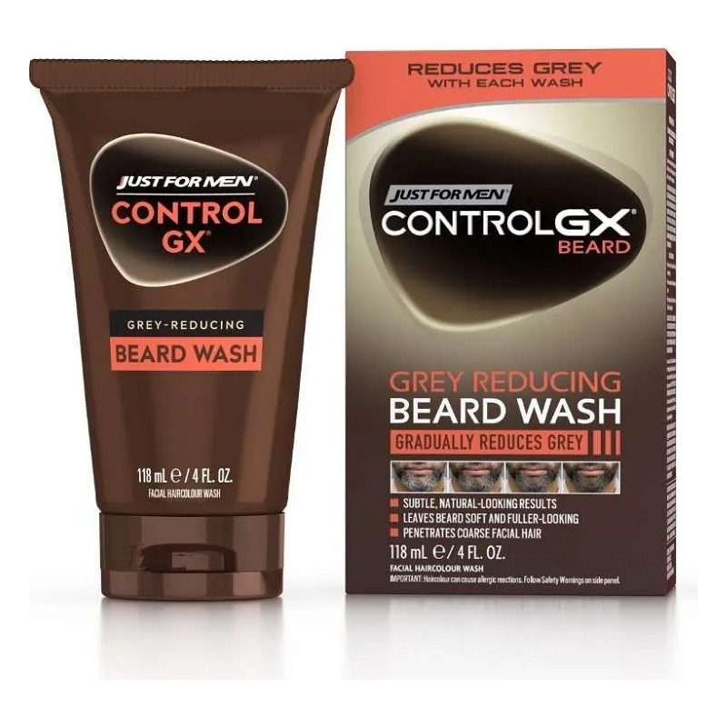 Just For Men Control GX Gri Azaltıcı Sakal Bıyık Yıkama Şampuanı 118 ml Parabensiz Renk Yoğunlaştırıcı
