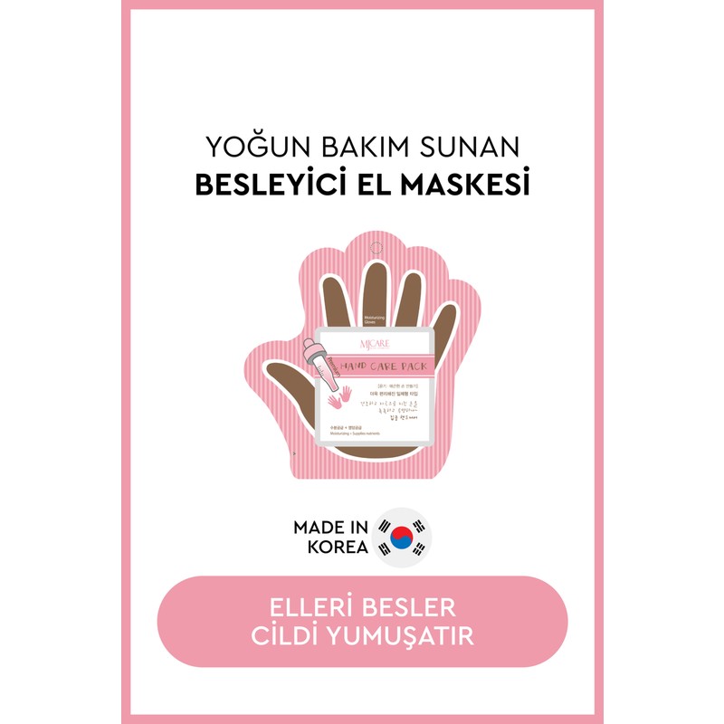 MjCare Eldiven Tipi Yoğun Nemlendirici El Maskesi - Shea Yağı ve E Vitamini ile Zenginleştirilmiş Bitkisel Bakım, 1 Çift