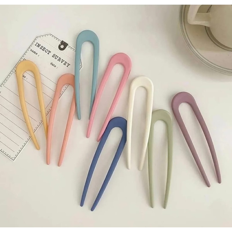 Marchen Collection Kadınlar Için Pastel Tonlarda 8'li Saç Topuz Toka Seti