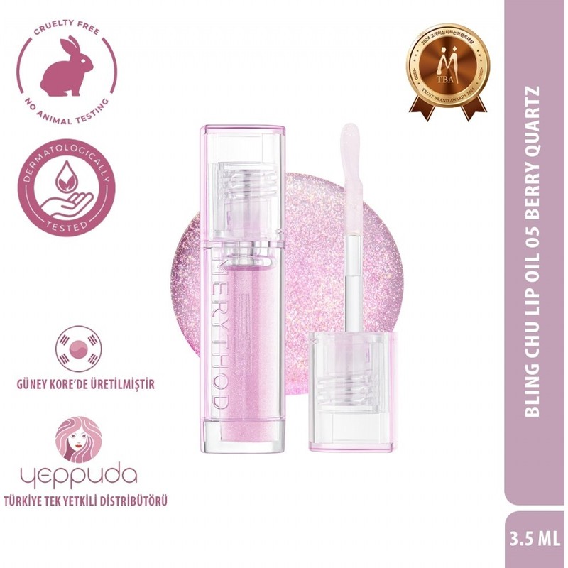 Merythod Bling Chu Lip Oil 05 Berry Quartz - Besleyici ve Nemlendirici Renkli Dudak Yağı