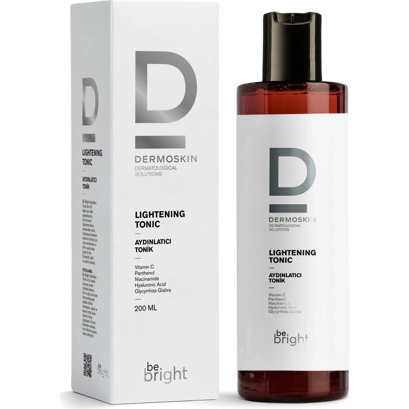 Dermoskin Be Bright Aydınlatıcı Tonik | Gözenek Sıkılaştırıcı | Leke Karşıtı | Hyaluronik Asit | 200 ml