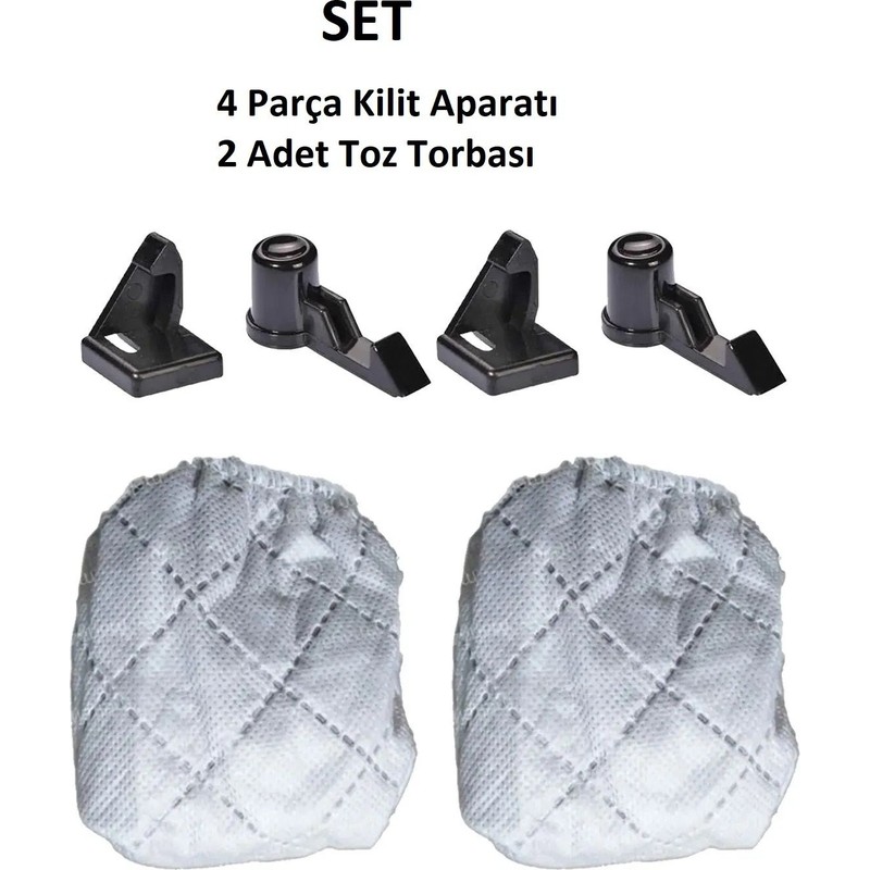 Home Shopping Fantom Dik Süpürge Uyumlu Torba - Tırnak Seti ile 4 Parça Kilit Aparatı 2 Adet Toz Torbası - En Uygun Fiyatlarla Piinti'de